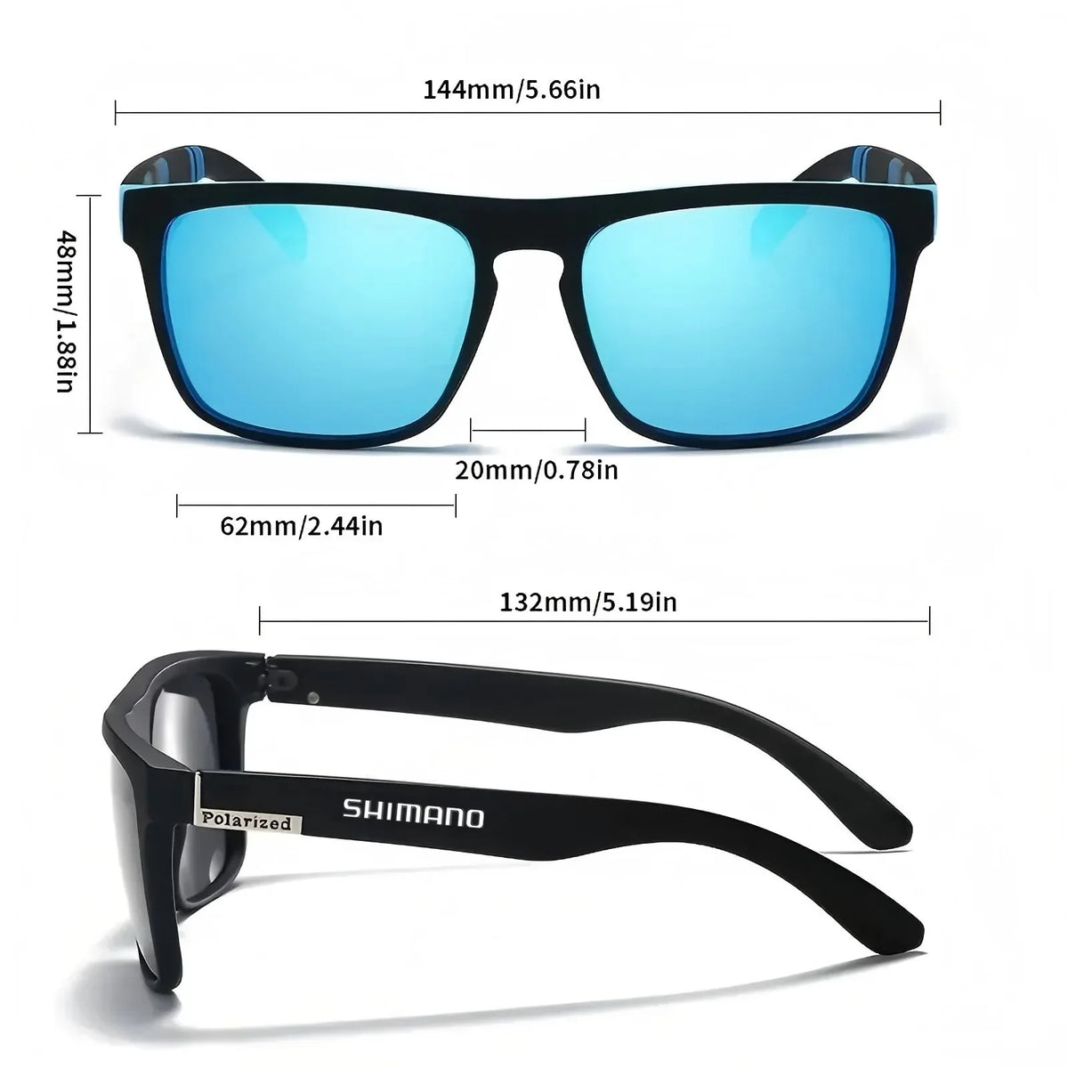 Classic Square UV400 Polarised Sports Sunglasses | Unisex | Cycling, Fishing, Driving & Outdoor