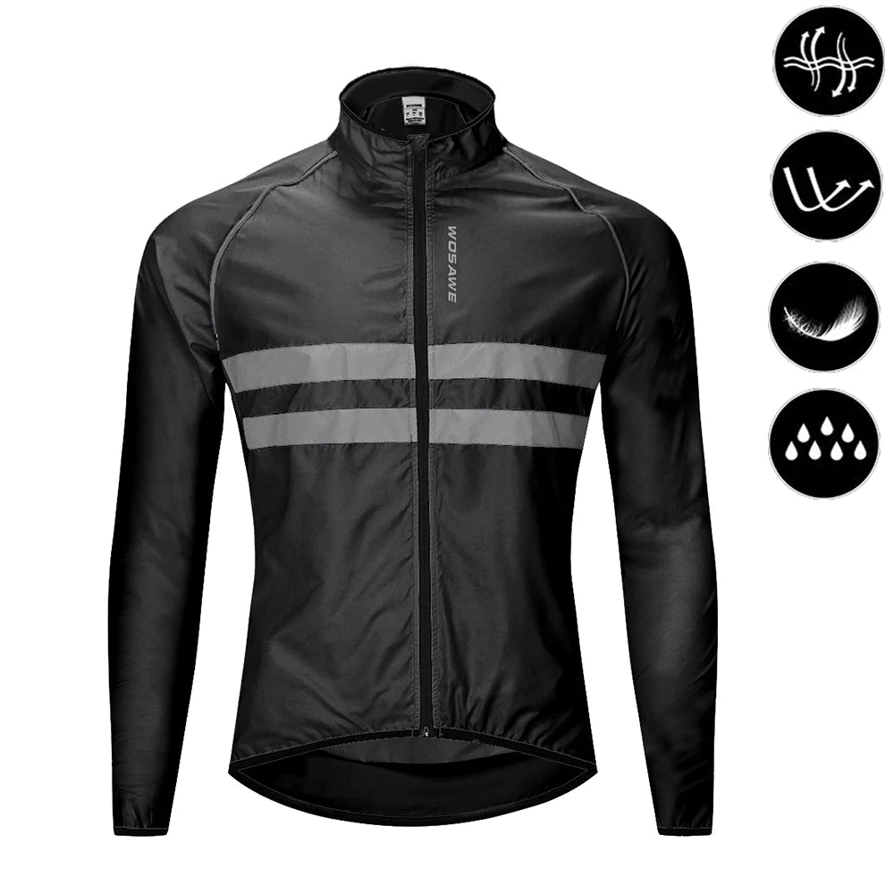 WOSAWE Men's Packable Reflective Windproof Windbreaker Jacket