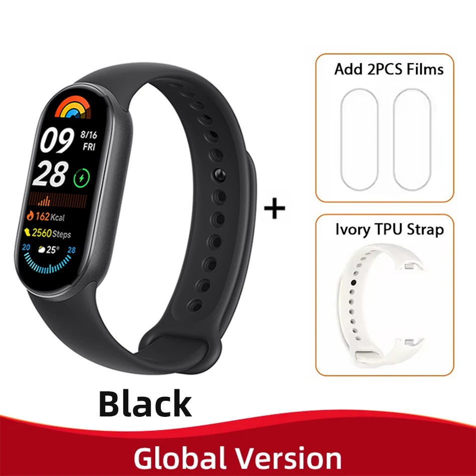 Global Version Xiaomi Smart Band 9 – 1.62" AMOLED, 21-Day Battery, Heart Rate & SpO₂ Tracker