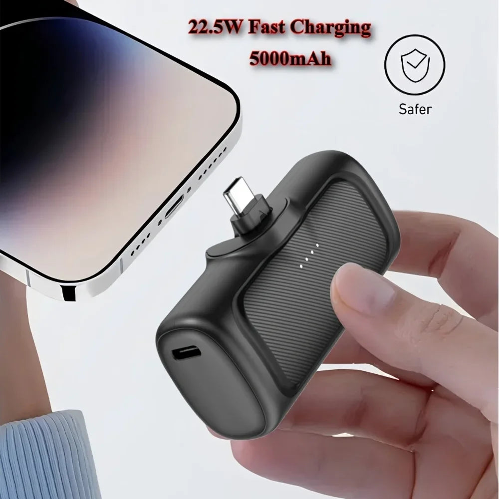 Tech Gear Accessories: 22.5W Fast Charging 5000mAh USB-C Dual Power Mode Universal Compatibility Mobile Power Bank / Rungear