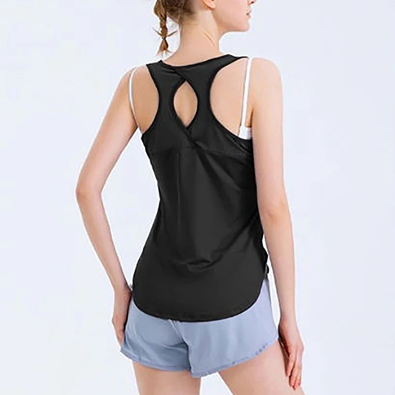 Women's Moisture-Wicking Running Shirts: Loose Sleeveless Quick-Dry Tank Tops / Rungear