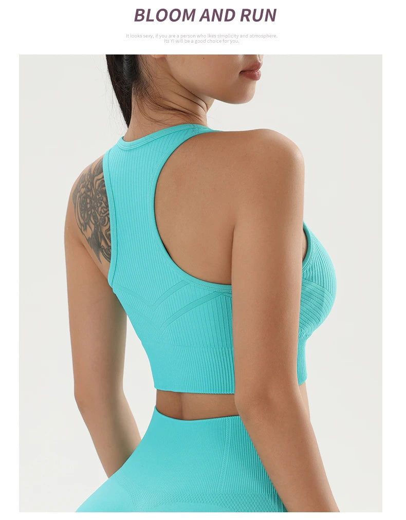 Women's Bra Apparel: Solid Color, Sweat Absorbent, Quick Dry, Fitness Sports Bras NAQIYAYABEI