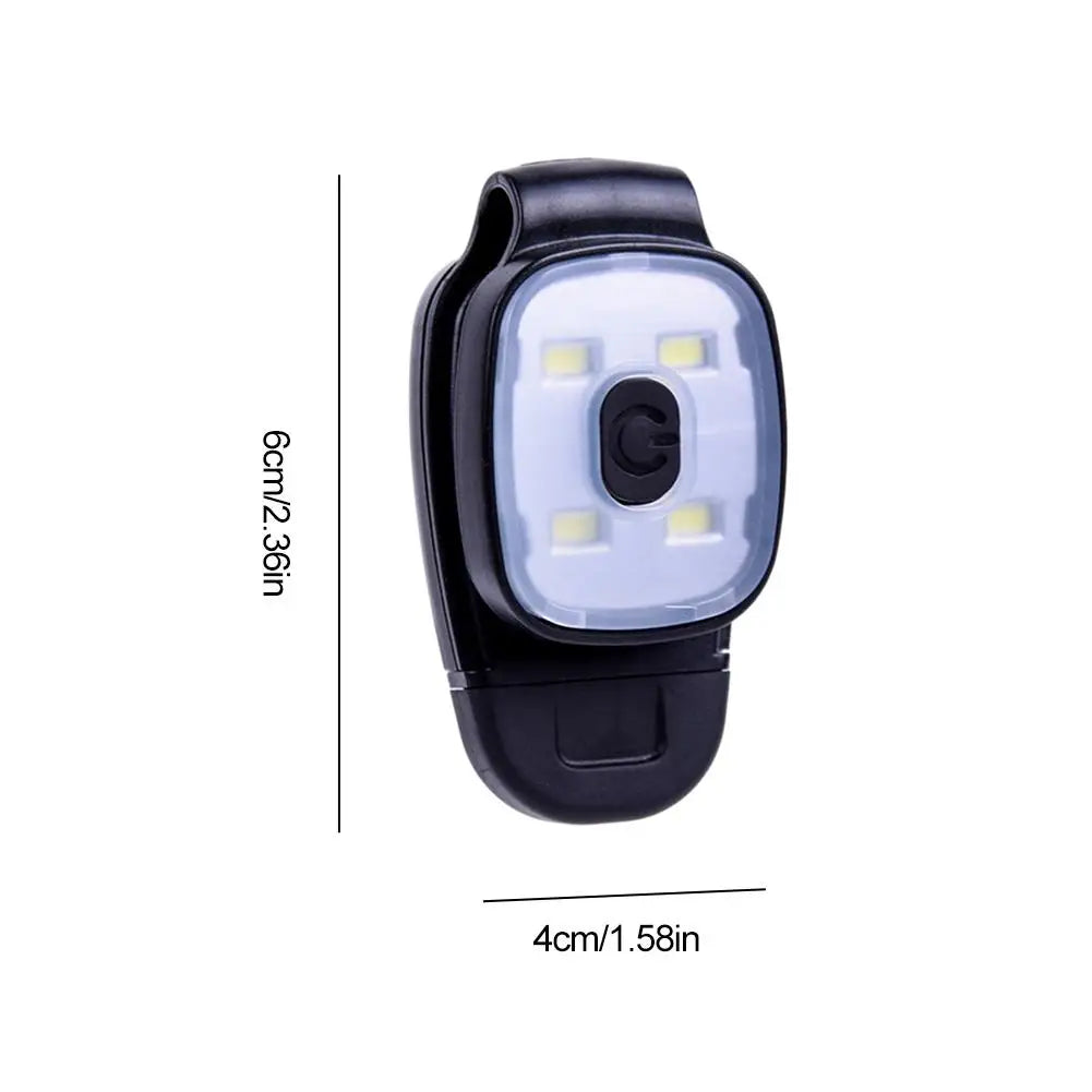 USB Rechargeable LED Clip Headlamp – Lightweight, Waterproof Night Running Safety Light | White & White/Red | RUNGEAR