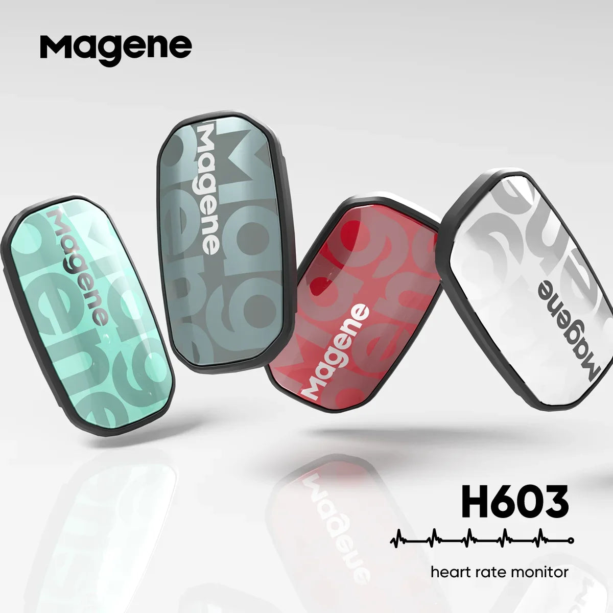 Running Heart Rate Accessories: Magene Split Chest Strap, Heart Rate Monitor, HRM Fitness Tracker, Bluetooth ANT Sensor, Compatible Zwift / Rungear