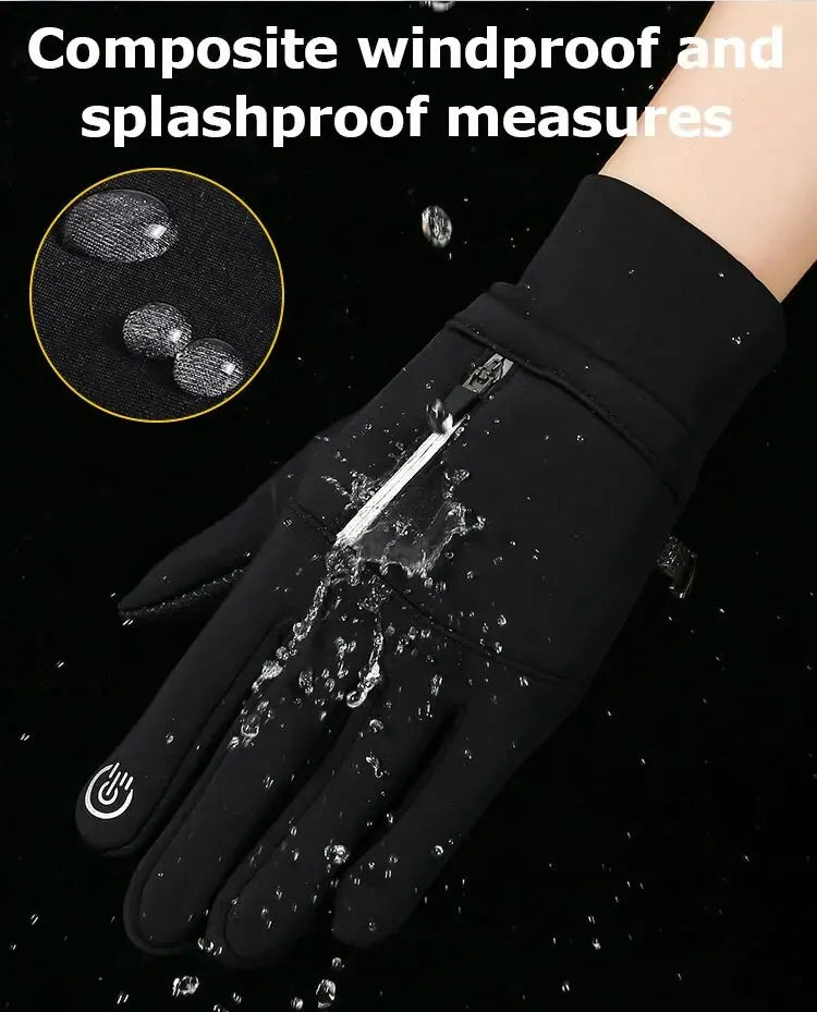 Thermal Waterproof Running Gloves | Touch Screen, Anti-Slip & Wrist Zip | Unisex | RUNGEAR