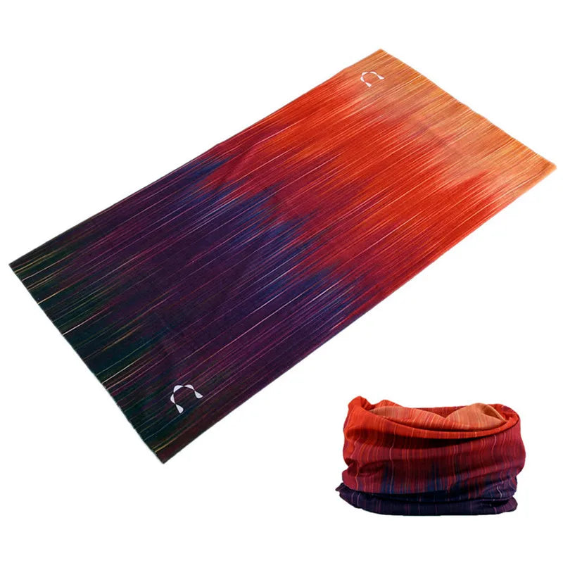 Versatile Seamless Buff for Men & Women – Gradient Bandana, Mask, Running Headband, Face Shield