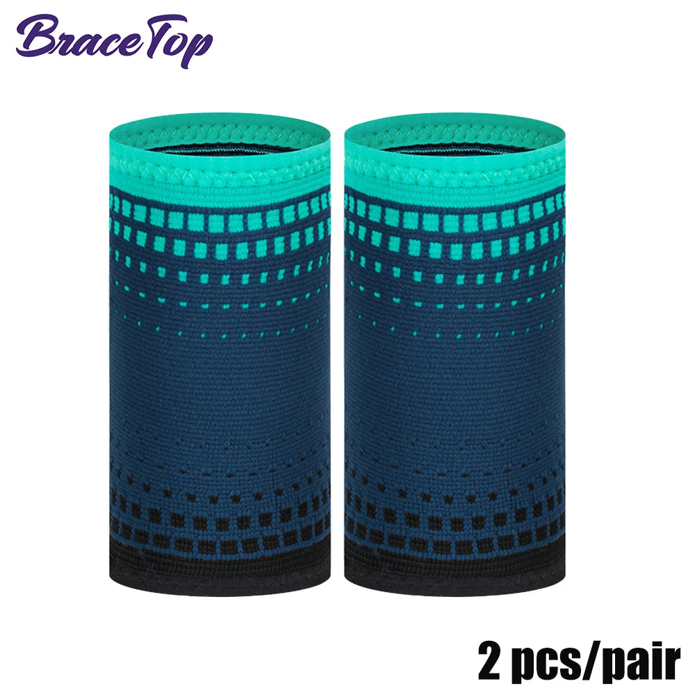 Sport Sweatband Wrist Wraps | 1 Pair Knitted Wrist Support for Tennis, Gym & Running