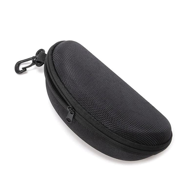 Large Hard Shell Zipper Sunglasses & Eyeglasses Case with Carabiner Clip – Waterproof Travel Protection