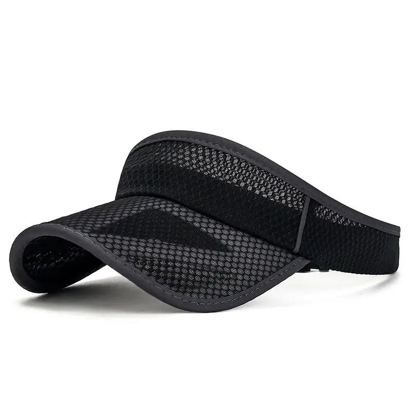 Unisex Summer Adjustable UV Protection Sports Sun Hat Visor with Mesh Brim