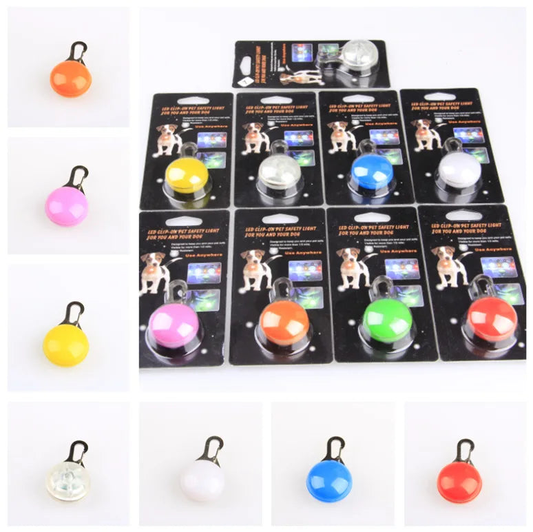LED Dog Collar Light, Glow in The Dark Reflective Strip, Anti-Lost Night Safety Pendant for Pets Cat Christmas Gift