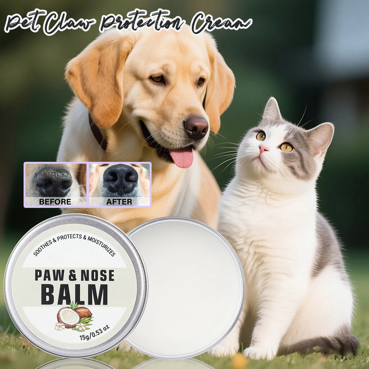 Dog & Cat Paw and Nose Balm — Natural Moisturising & Repair Wax
