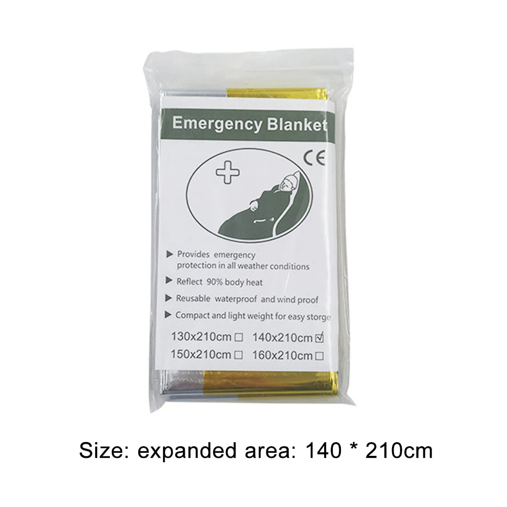 RUNGEAR Emergency Foil Thermal Blanket | Windproof & Waterproof Survival Blanket — Single, 5-Pack & 10-Pack