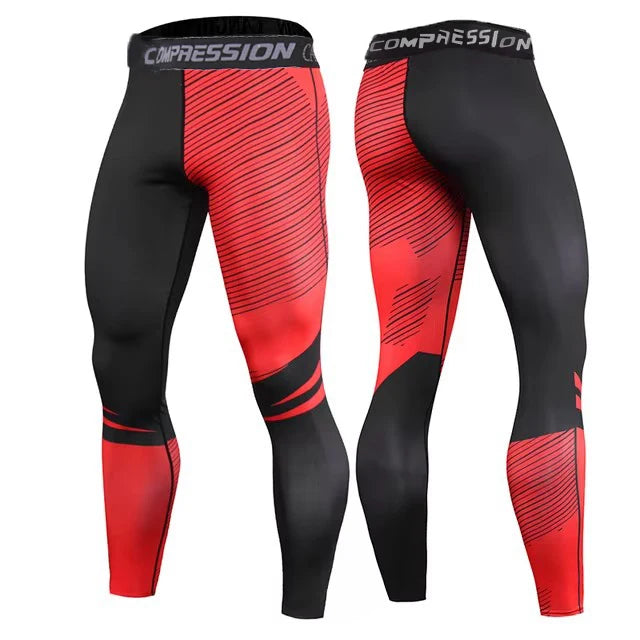Men's Compression Apparel: Casual Compression Workout Sports Leggings Pants / Rungear