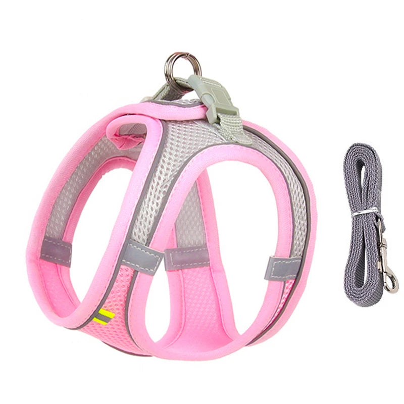Adjustable Dog Harness Leash Set for Small Dogs