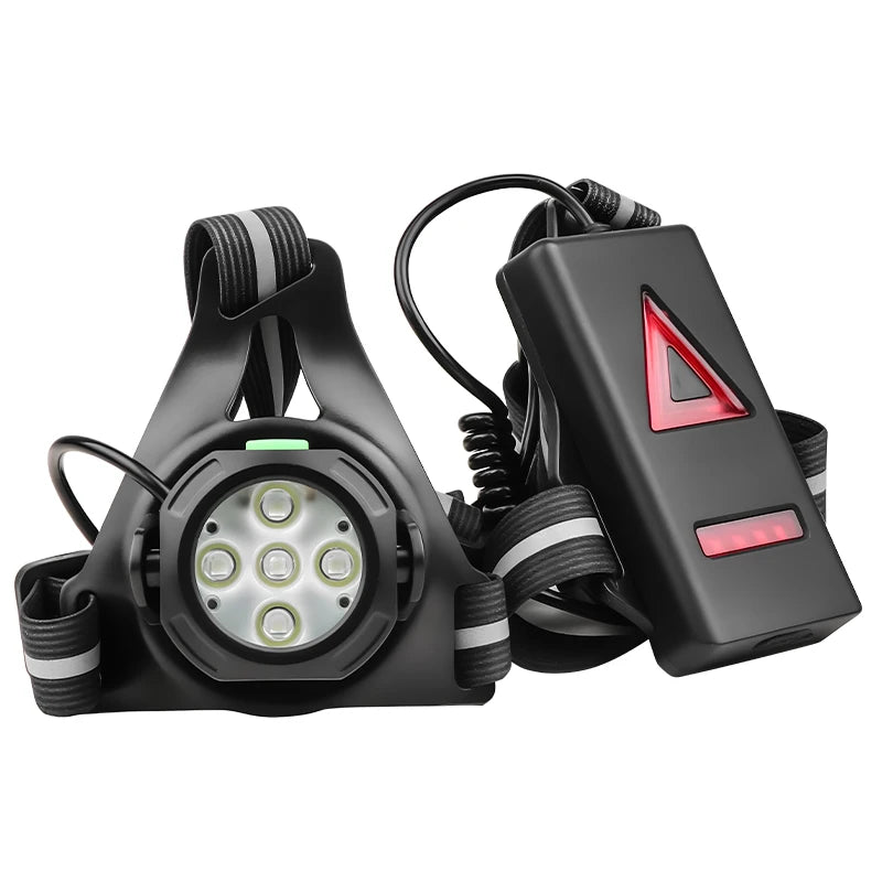 Waterproof Safety Night Running Lamp Chest Lamp with 90° Adjustable Beam Angle and Reflective Straps