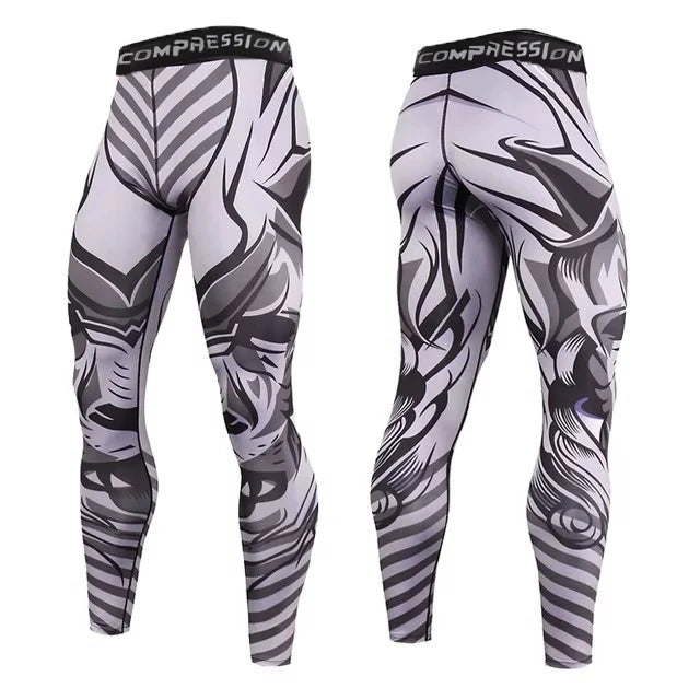 Men's Compression Apparel: Casual Compression Workout Sports Leggings Pants / Rungear