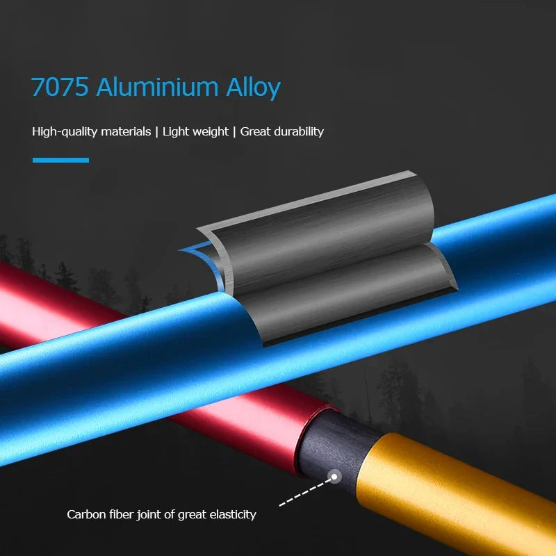 AONIJIE E4201 Lightweight Folding Trekking Poles – Carbon Fiber Quick Lock Trail Running Stick