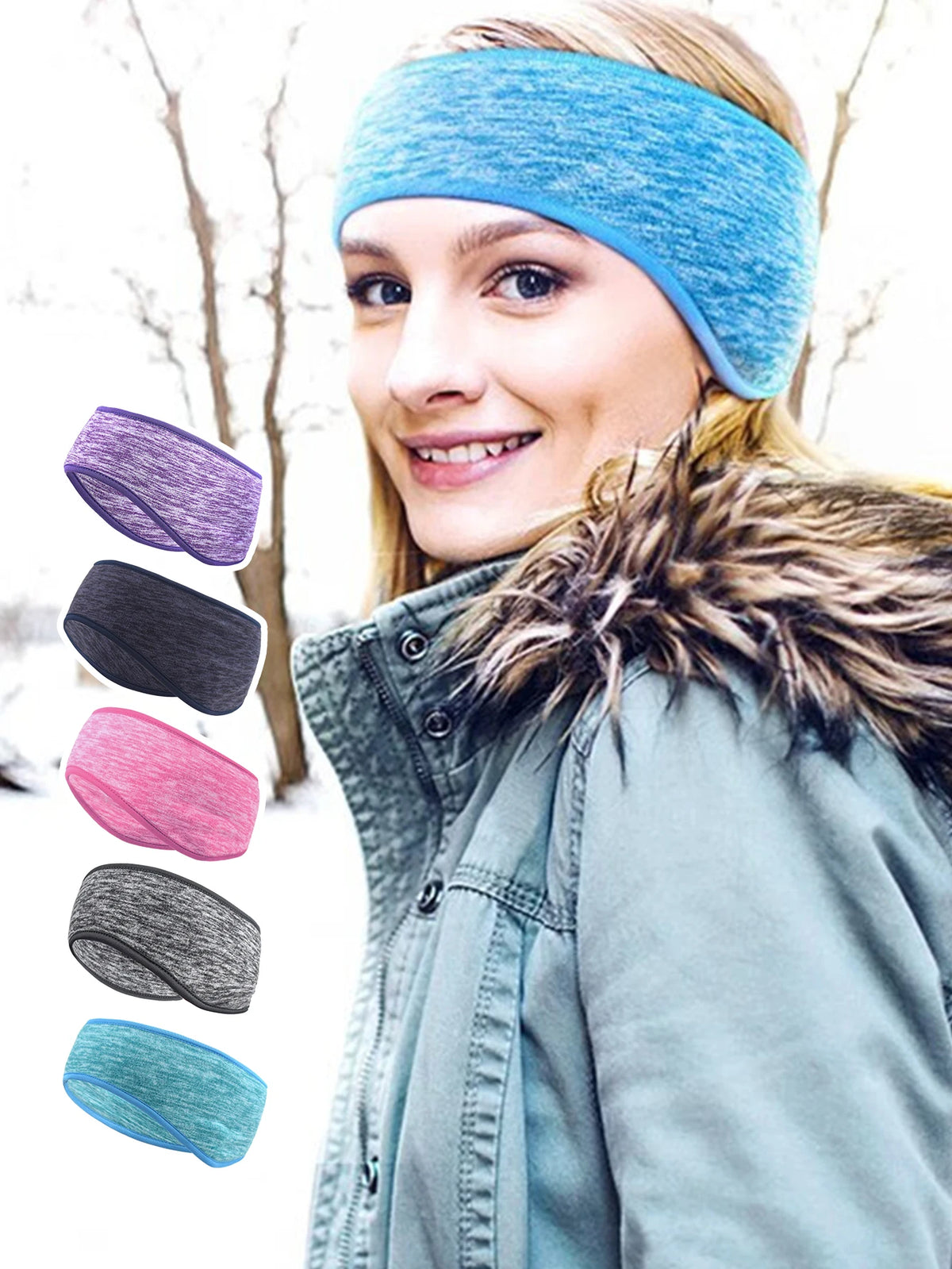WRELS Windproof Fleece Ear Warmer Headband | Running, Cycling & Yoga | 5 Colours