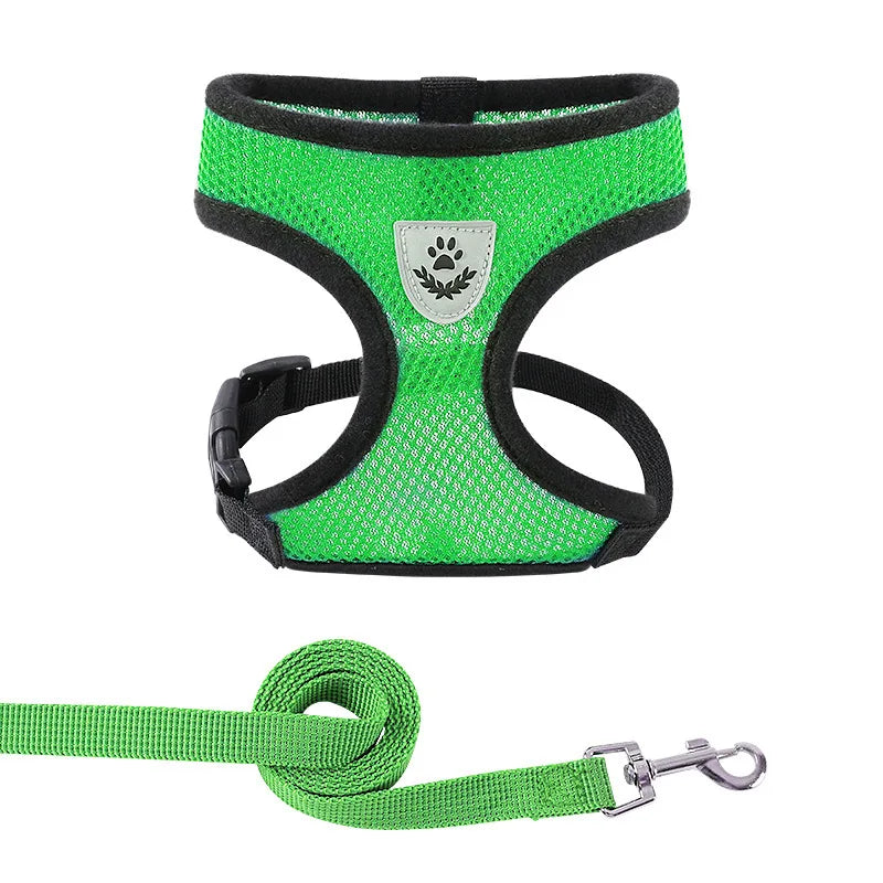 Breathable Mesh Dog & Cat Harness | Reflective, Quick-Release | Small to Medium | 6 Colours