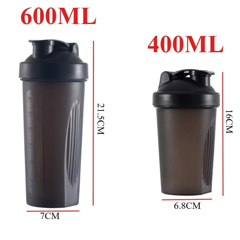 600ml Sports Protein Shaker Bottle – Lightweight Portable 20oz Plastic Shake Cup for Gym, Running & Fitness | RUNGEAR