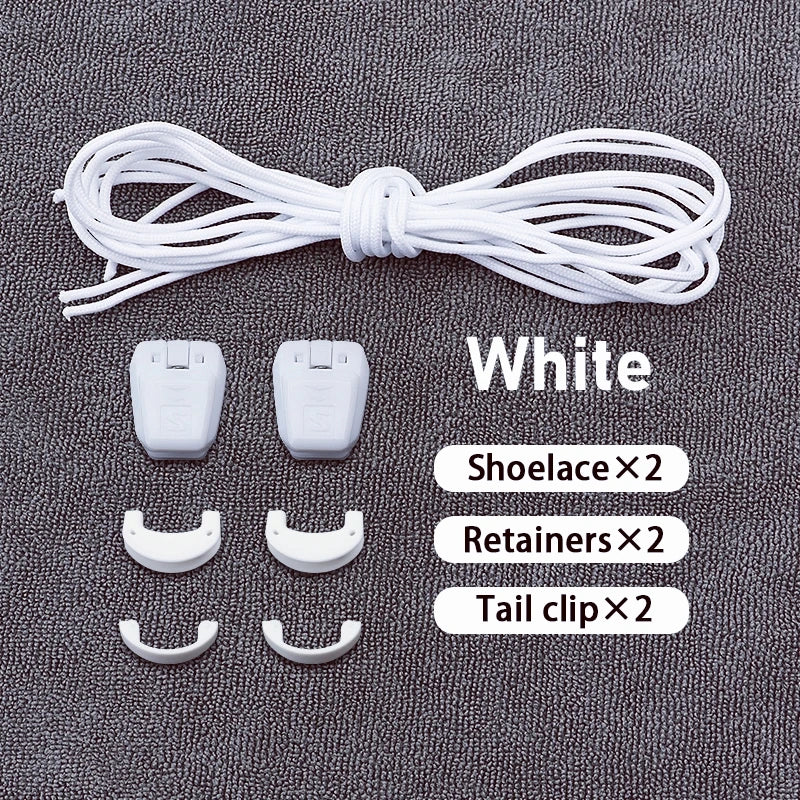 Round No-Tie Elastic Shoelaces | Adjustable Fit | 10 Colours | Running & Sport
