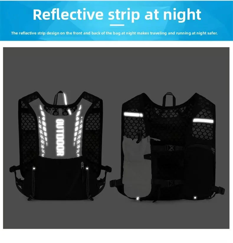 Running Hydration Vest – Lightweight, Reflective, Bladder-Compatible | Trail Running, Cycling & Hiking | Black, Pink
