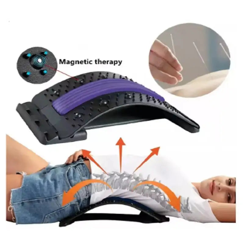 Magnetic Back Massage Muscle Relax Stretcher Posture Therapy Lumbar Support Pain Relief