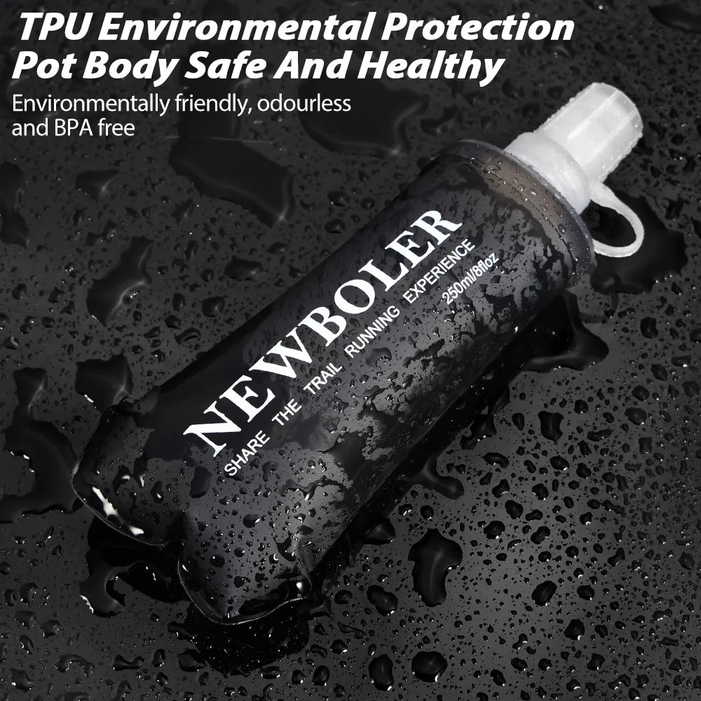 NEWBOLER Soft Flask – Foldable TPU Water Bottle | 150ml / 250ml / 500ml | Running, Hiking & Cycling