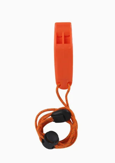 Loud Emergency Survival Whistle – Pealess, Compact, Braided Lanyard | Hiking, Camping & Rescue | Black, Red, Green & Orange
