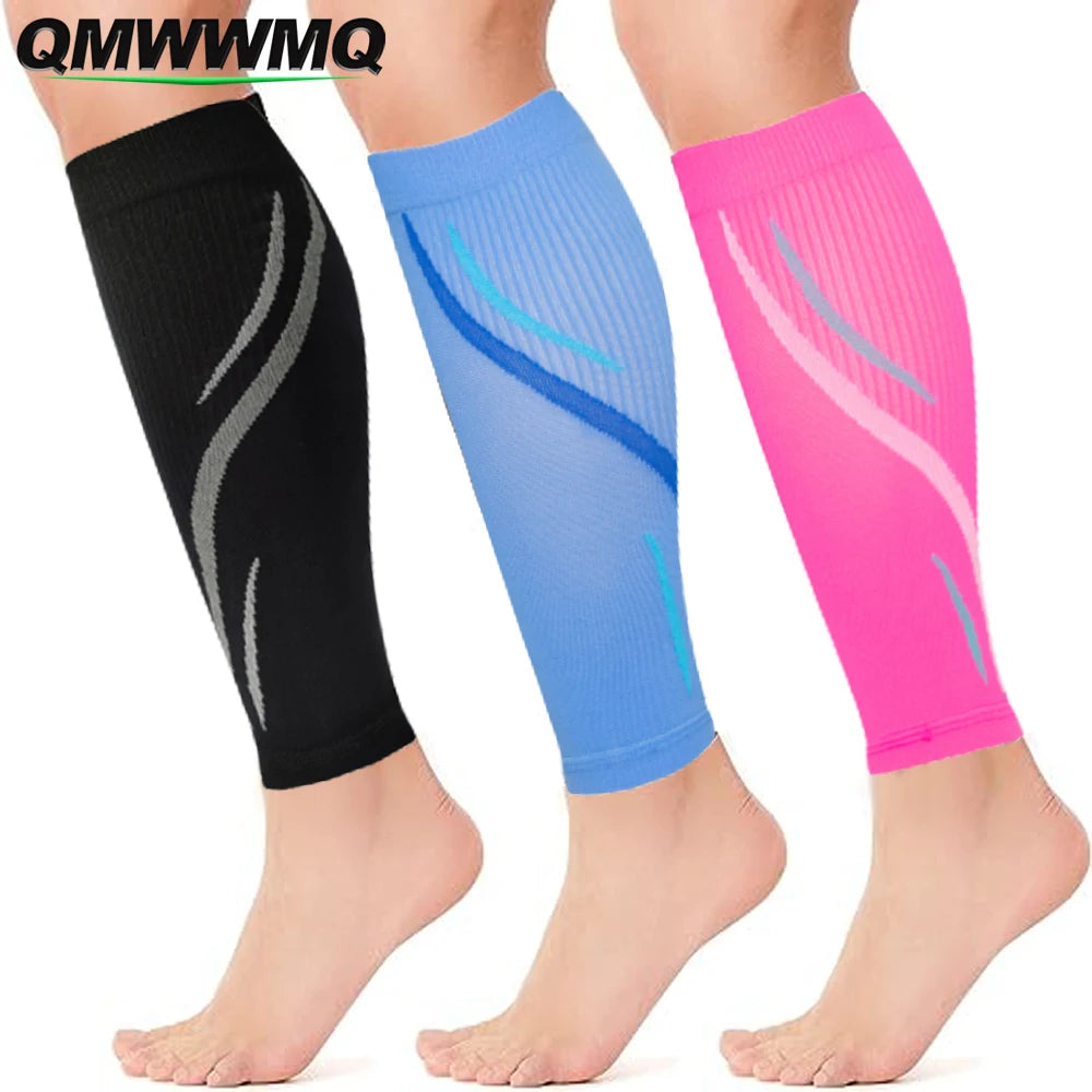 Running Compression Gear: 1Pair Calf Compression Sleeves for Men & Women (20-30mmhg) for Running, Cycling, Shin Splints Support / Rungear