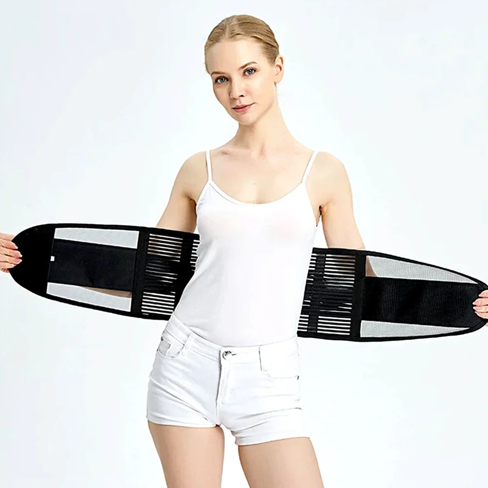 Lumbar Back Brace Support Belt | Breathable Anti-Skid with 5 Stays | Heating & Ventilate