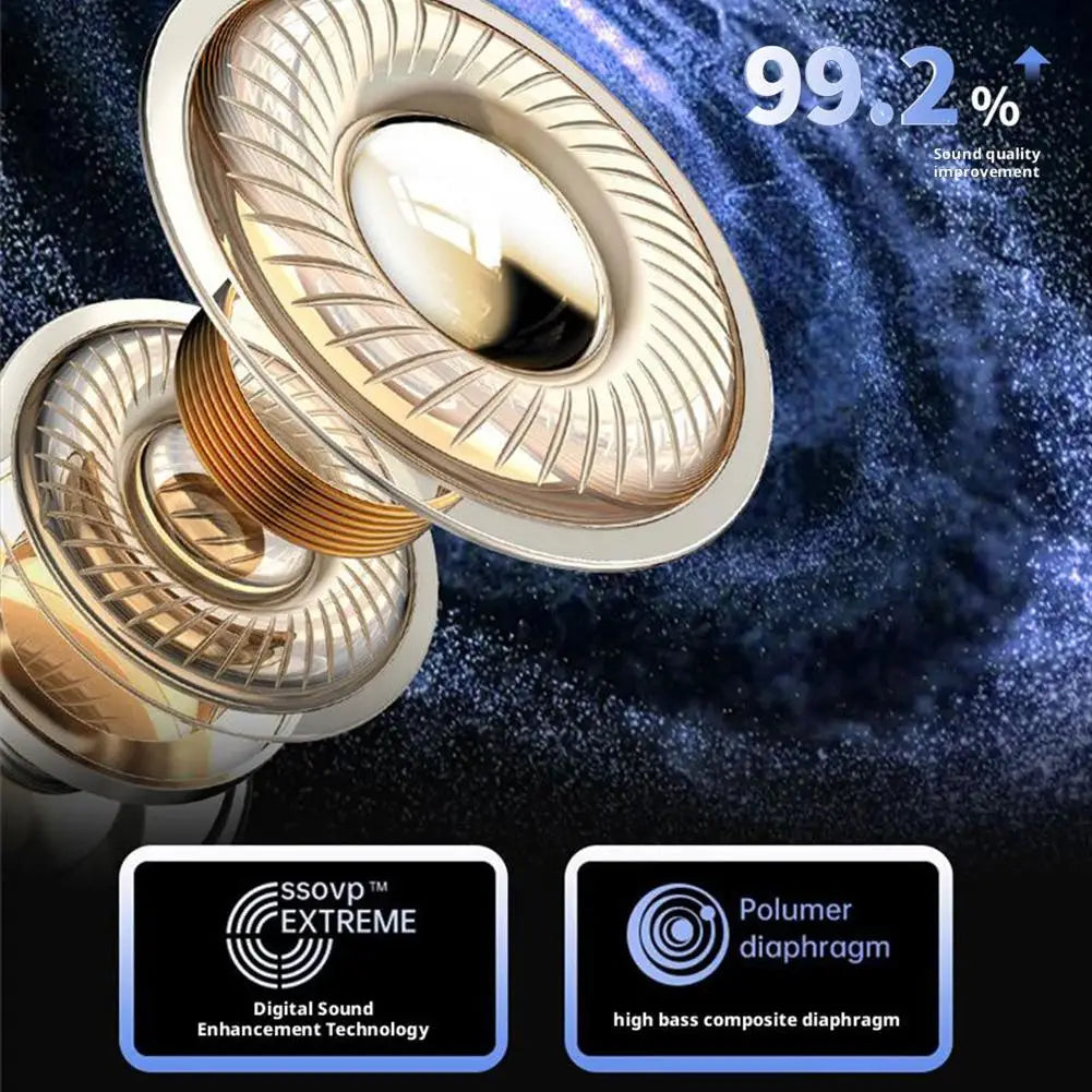 Wireless Sports Earphones with AI Translator & Noise-Cancelling Mic