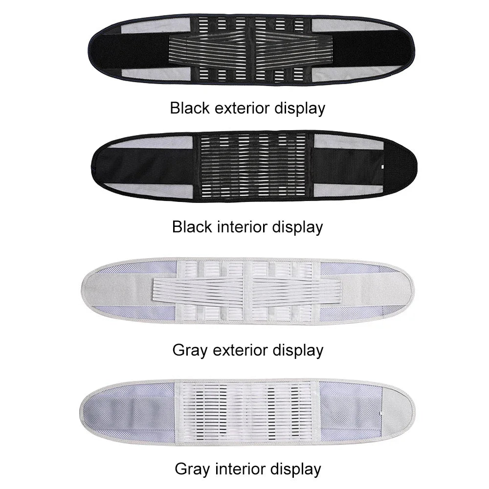 Lumbar Back Brace Support Belt | Breathable Anti-Skid with 5 Stays | Heating & Ventilate
