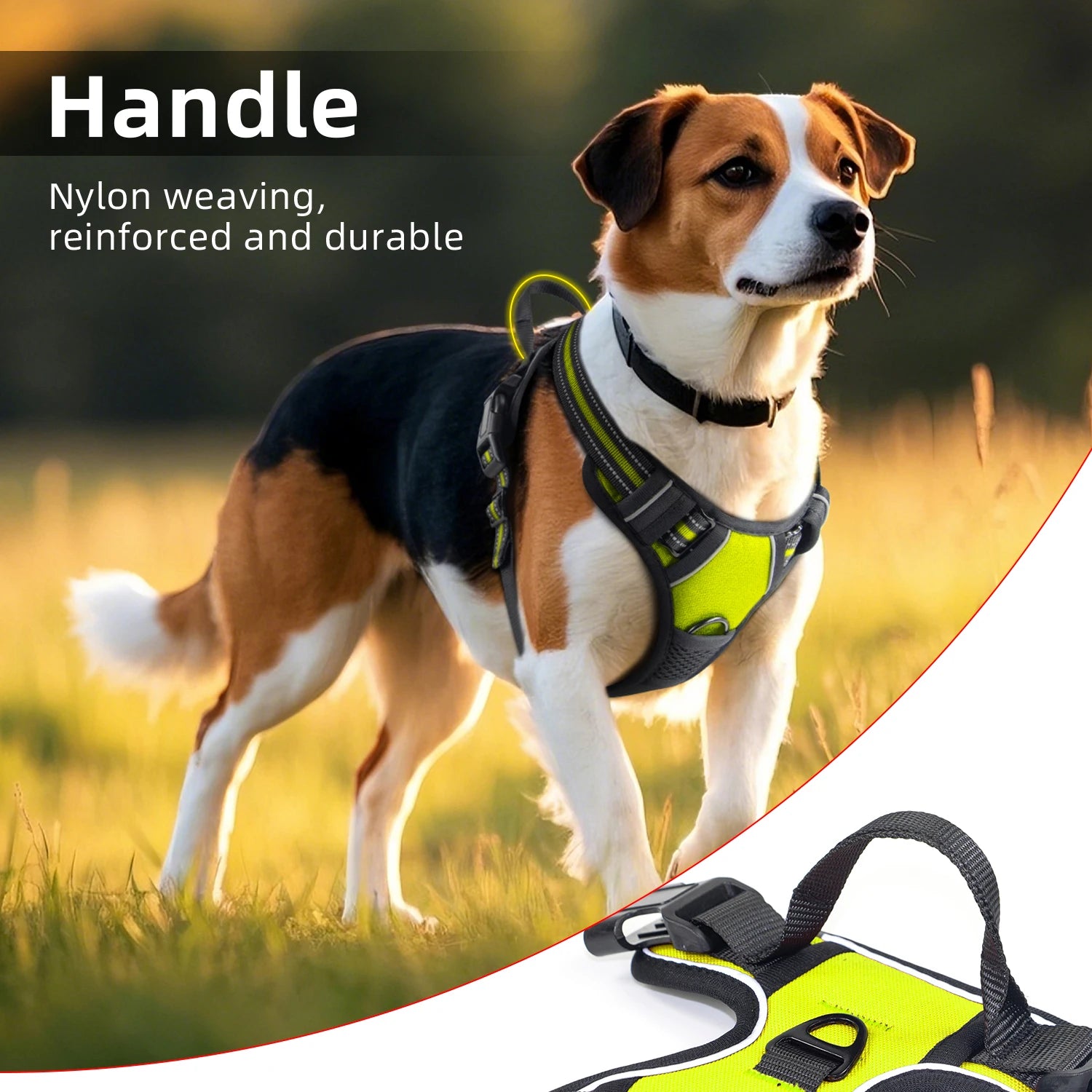 Reflective Running Dog Accessories : Breathable Harness Vest with Handle for Large & Medium Dogs / Rungear NZ