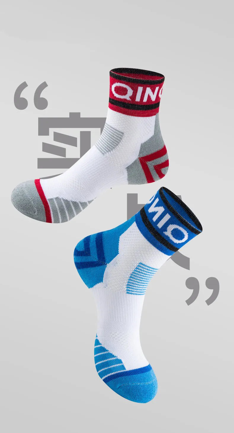 Marathon Sport Ankle Socks – 4-Pair Pack, Shock-Absorbing, Anti-Slip & Breathable