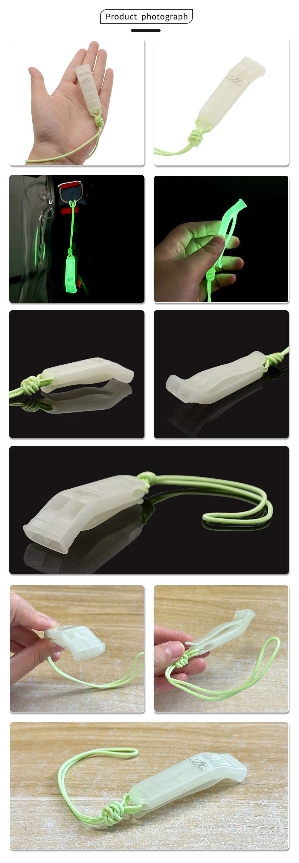 RUNGEAR Luminous Glow-in-the-Dark Safety Whistle | Ultra High-Decibel Emergency Whistle for Trail Running, Water Sports & EDC