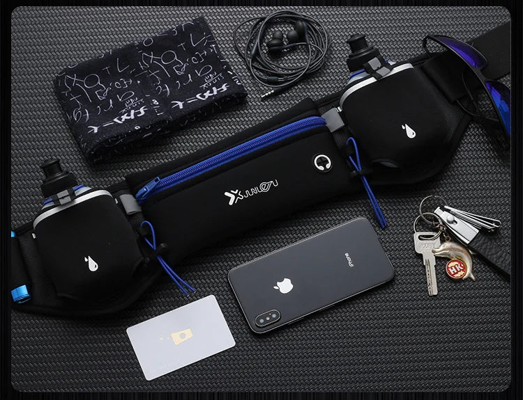 Running Waist Pack with 2 Water Bottles – Phone Belt Bag for Trail & Marathon | RUNGEAR