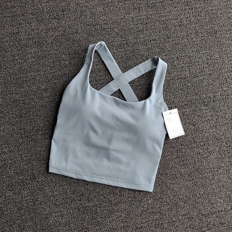Women's Cross-Strap Wrap Sports Bra | Breathable Push-Up Gym & Yoga Bralette | RUNGEAR
