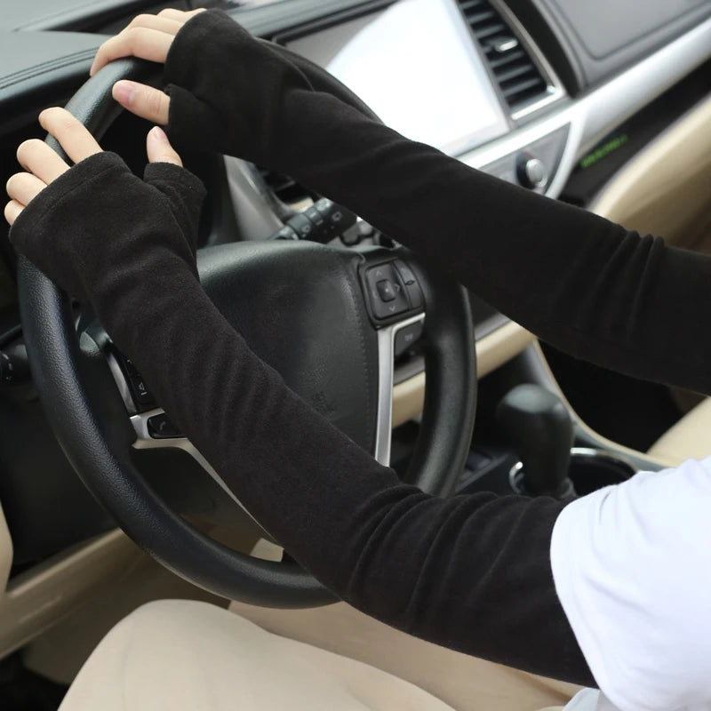 Winter Running Accessories: Unisex, Fingerless Thickened Elbow Guard Winter Arm Sleeves / Rungear