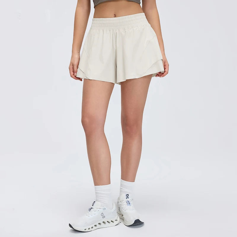 Women's 2-in-1 High-Waist Quick-Dry Running Shorts