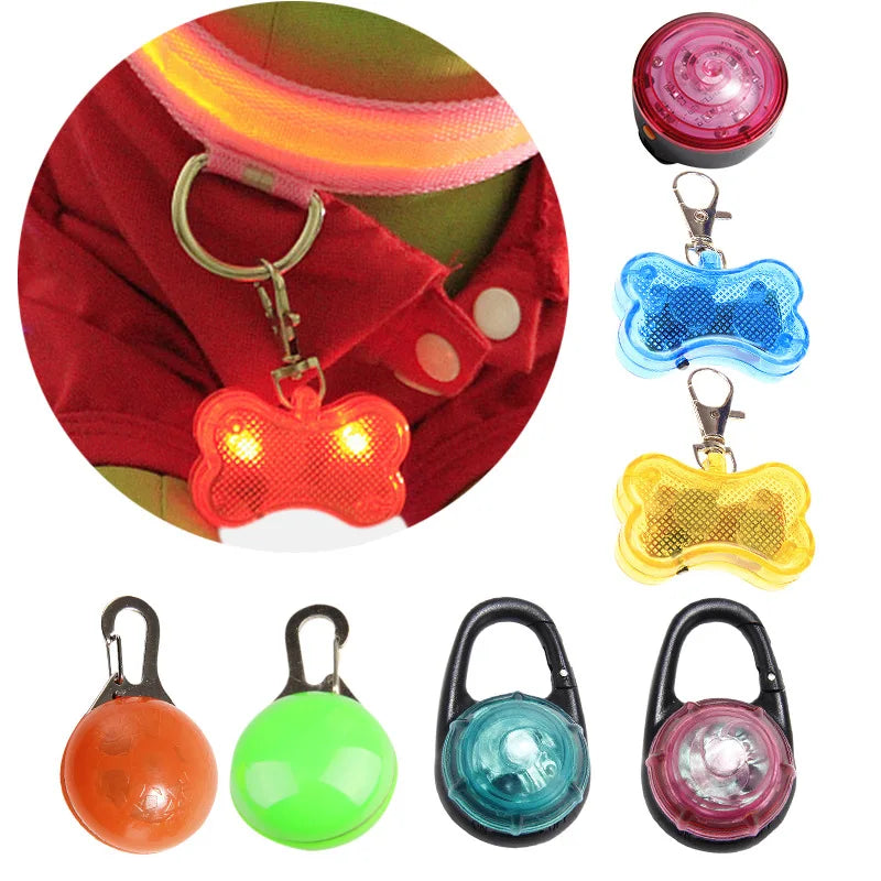 LED Dog Collar Light, Glow in The Dark Reflective Strip, Anti-Lost Night Safety Pendant for Pets Cat Christmas Gift