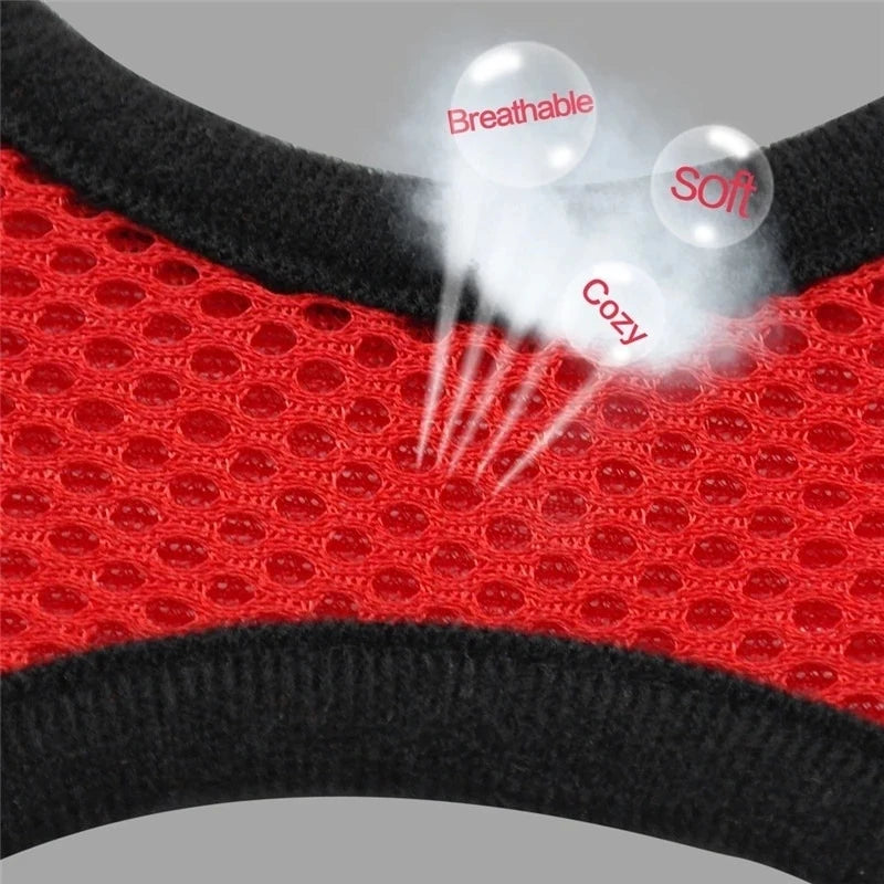 Breathable Mesh Dog & Cat Harness | Reflective, Quick-Release | Small to Medium | 6 Colours