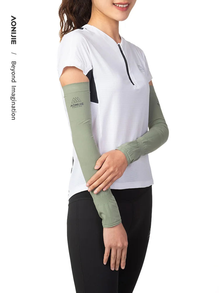 AONIJIE E4122 Quick-Dry Sunscreen Ice Sleeves – UV Protection for Running, Cycling & Outdoor Sports