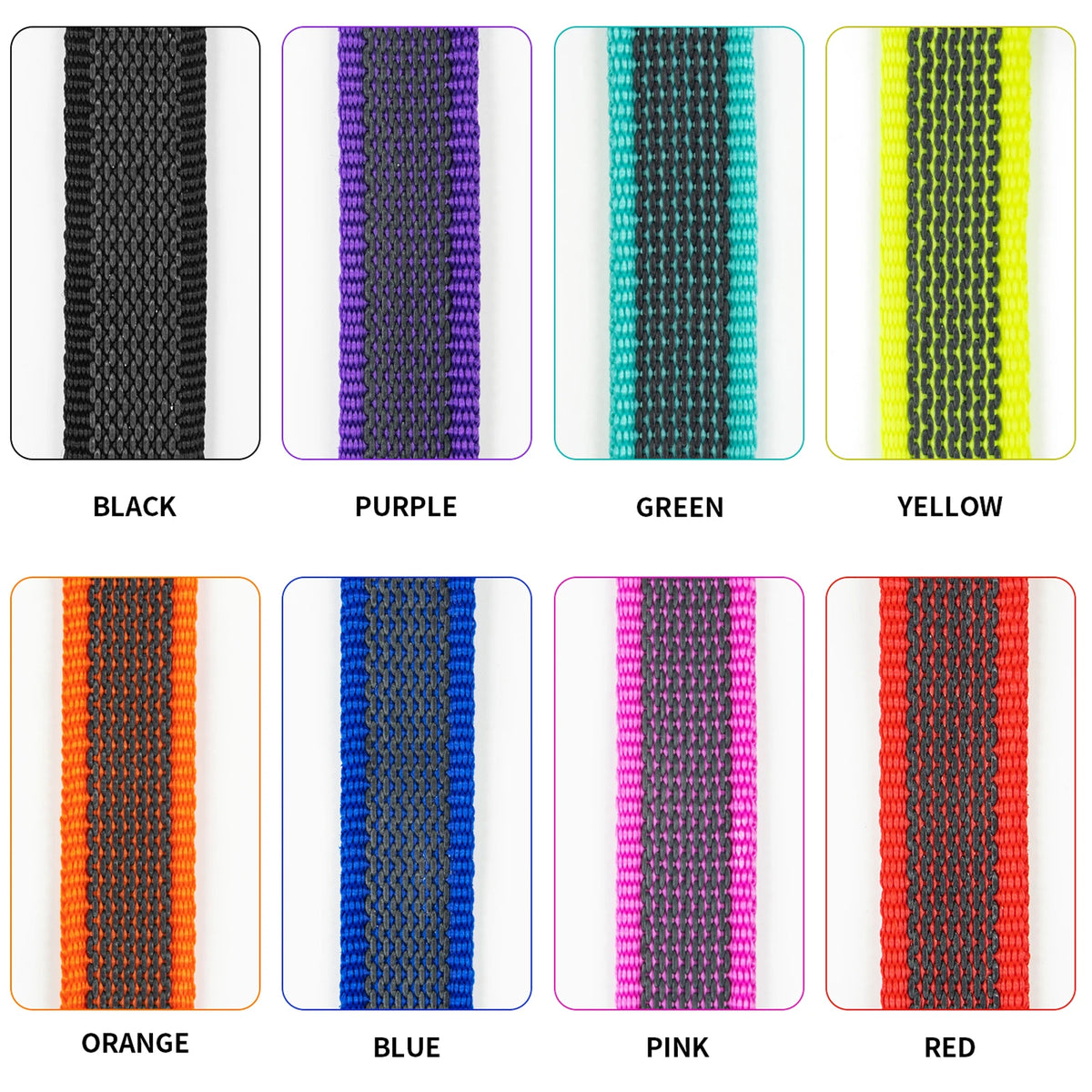 Coloured Dog Training Leash | Soft Fibre Lead in 6 Lengths & 8 Colours — 1.5M to 15M