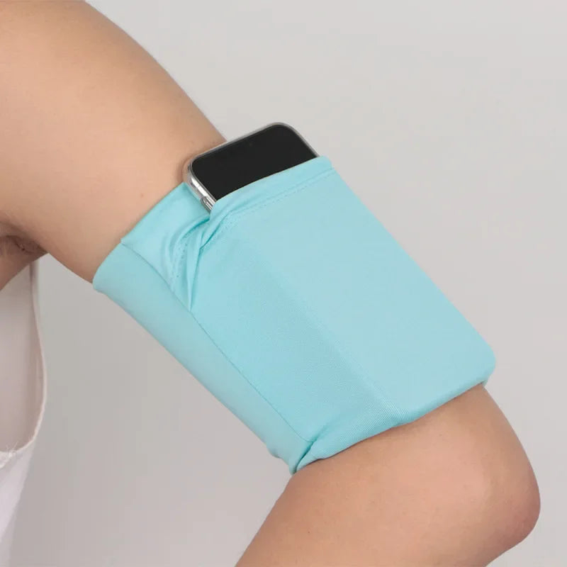 Running Phone Armband Sleeve | 2-Pack Breathable Elastic Arm Pocket for Phones up to 6"