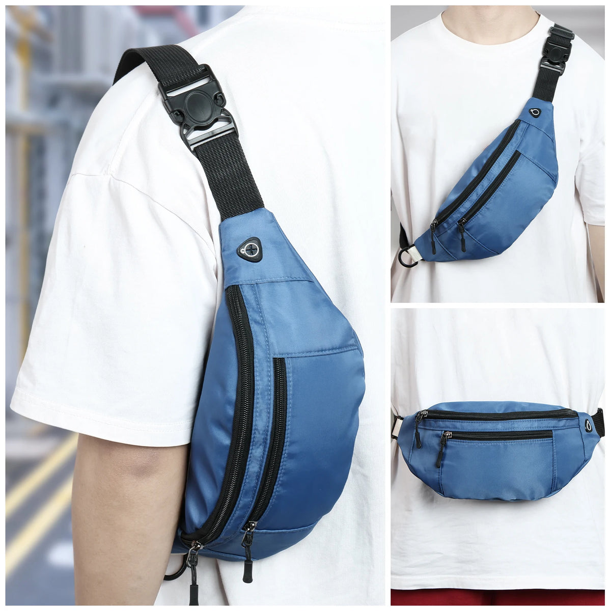 Canvas Waist Pack & Belt Bag | Lightweight Crossbody Fanny Pack for Running, Hiking & Travel | RUNGEAR