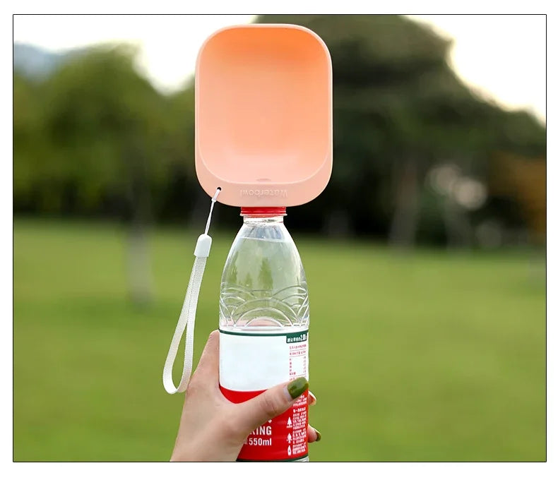 Portable Pet Water Bottle with Fold-Out Bowl – For Dogs & Cats