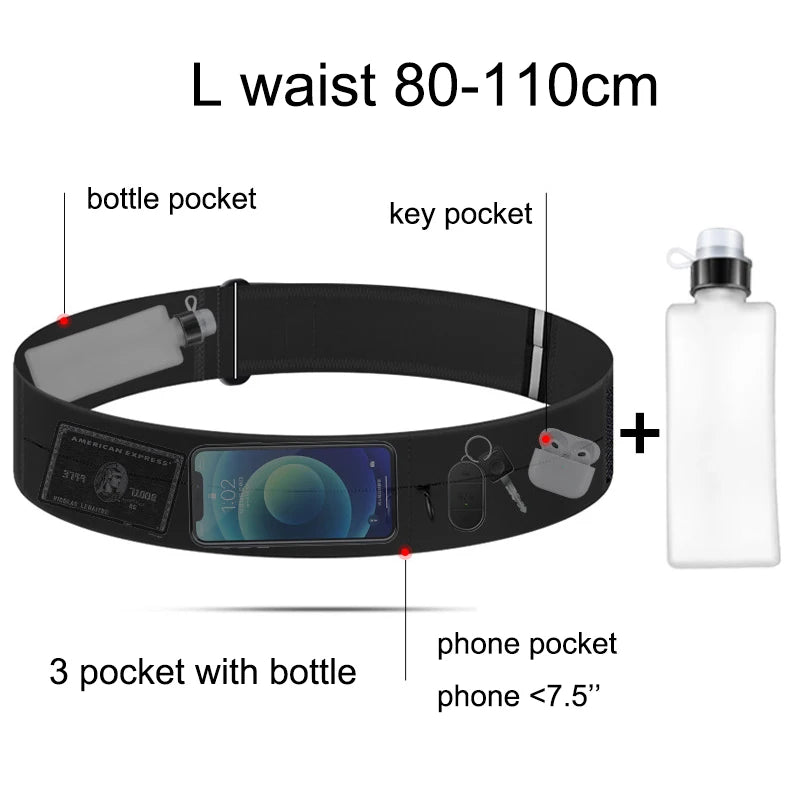 Running Belt with Water Bottle | Hydration Waist Pack for Men & Women
