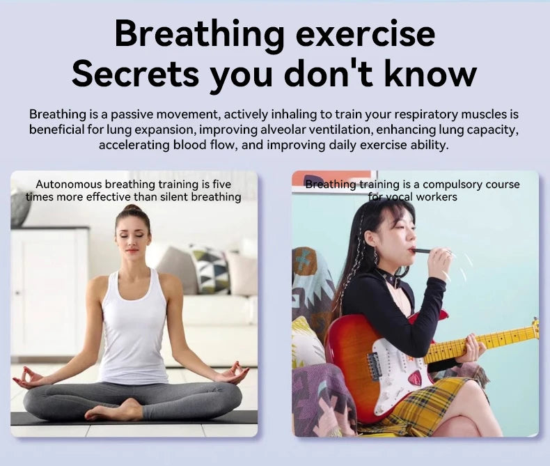 Bluetooth Spirometer Breath Trainer – Digital Lung Capacity & Respiratory Muscle Tester