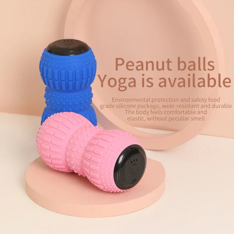 Rechargeable Peanut Fascia Massage Ball – Electric Point Massage for Legs, Shoulders, Neck & Waist Relief